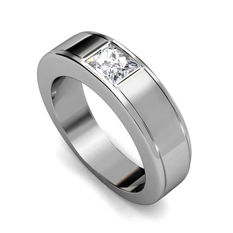 Tiffany diamonds reflect light for maximum brightness, split light to display the full tiffany diamond experts are on hand to help you choose the perfect engagement ring, personalize a wedding band or select a special anniversary gift. 0.65CT Princess Cut Diamonds Mens Wedding Band In 14KT ...