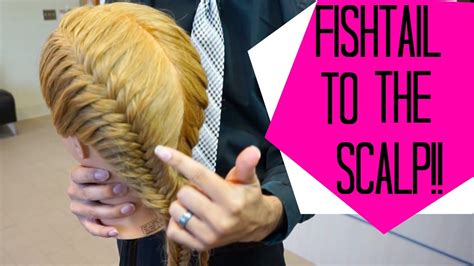 Categories hair extensions video tutorials hair care & advice wedding braids hairstyles easy hairstyles short hair curly hair quizzes. How to do a Fishtail Braid to the Scalp! - YouTube