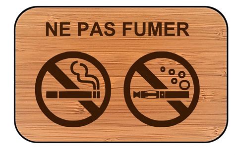 Pictogramme Ne Pas Fumer X Mm Et Paisseur Mm Planche En