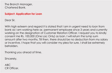 How to draft a job application letter for a bank job? Formatting a Loan Application Letter (with Sample Letters)