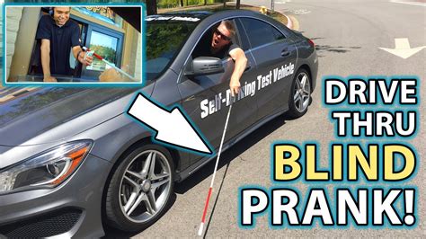 Blind Man At Drive Through Self Driving Car Youtube