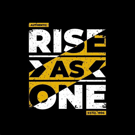 Rise As One Black T Shirt Design 1426746 Vector Art At Vecteezy
