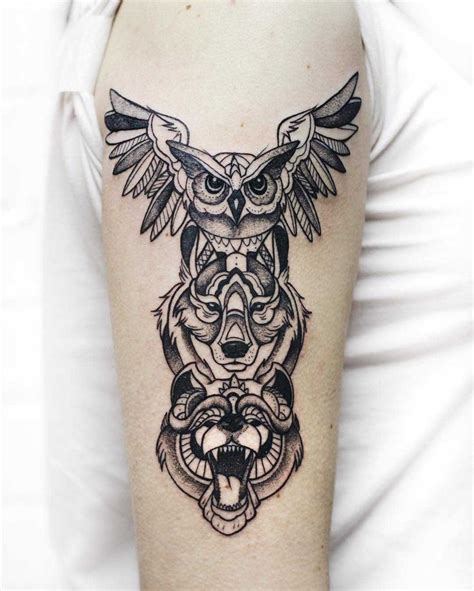 Animal Spirit Totem Tattoo By Sasha Kiseleva Inked On The Right Arm