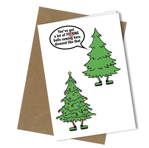 Christmas Card Rude Greeting Card Funny Humour Joke Christmas Etsy Uk