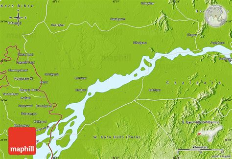 Physical Map Of Dhubri