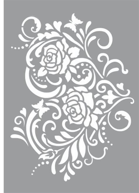 Stencils Printables Stencil Patterns Templates Flower Stencil