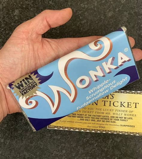 Willy Wonka Chocolate 2005 Replica Big Bar T Novelty Item Etsy