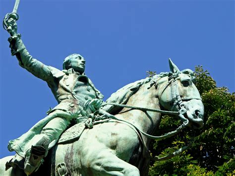 Equestrian Statue Of Lafayette In Paris France