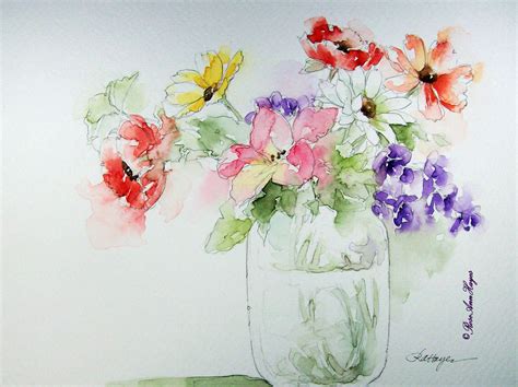 Easy Abstract Watercolor Flowers