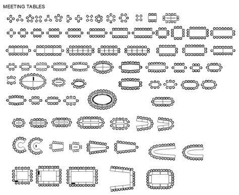 Meeting Table Furniture Block In Dwg File Cadbull