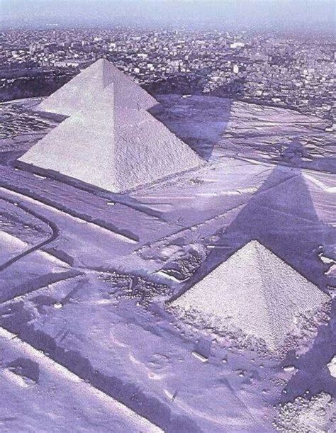 Pyramids Of Egypt Are Covered By Snow December 2013 With