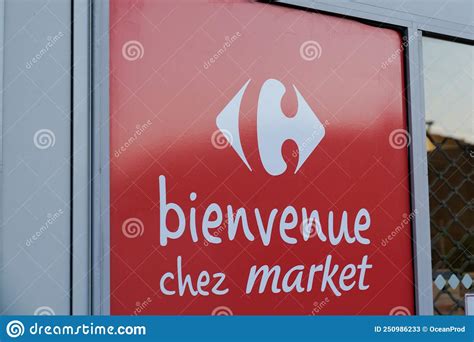 Carrefour Market Logo Sign And Brand Text City Center Store Wall