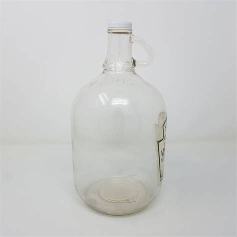 Vintage Gallon Clear Glass Jug Bottle With Finger Handle Etsy