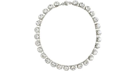 Lyst Swarovski Crystal Collar Necklace In Metallic