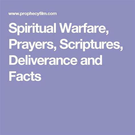 Spiritual Warfare Prayers Scriptures Deliverance And Facts With