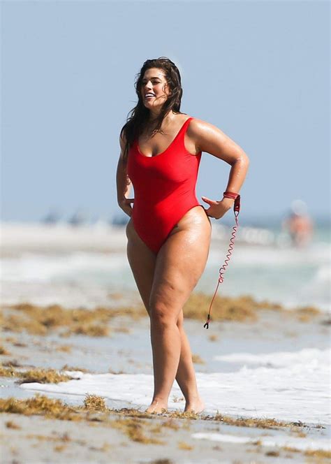 Ashley Graham In Swimsuit At Baywatch Theme Photoshoot In Miami Hawtcelebs