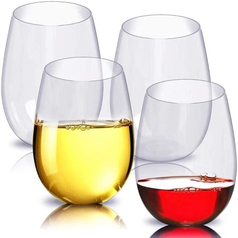 plastic stemless wine glass unbreakable stemless wine glasses