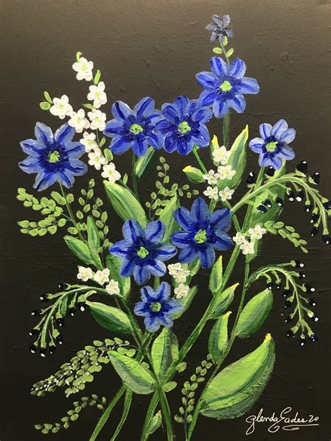 Blues Blooming In 2020 Flower Painting Marker Art Art Day