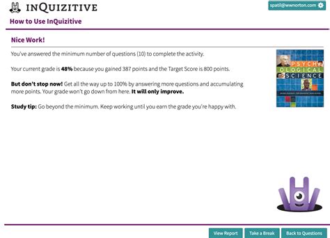 Visual Guide How To Use Inquizitive Activity W W Norton