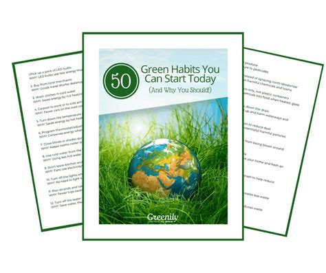 50 Green Habits Landing Page - Greenily