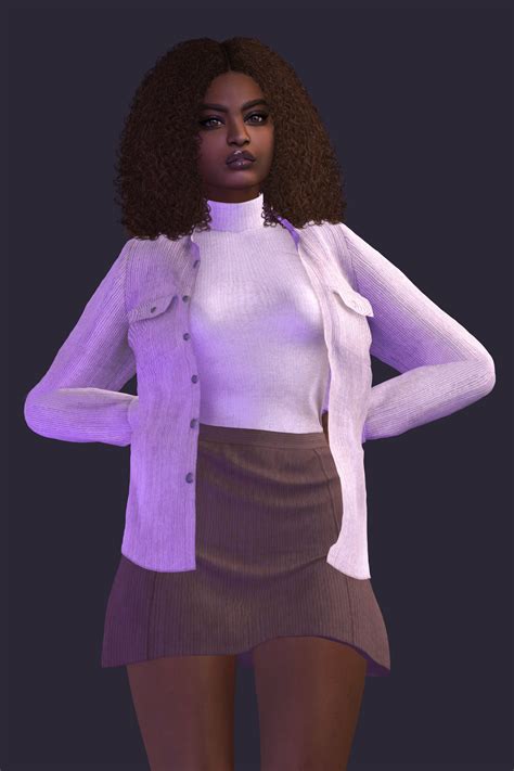 Astya96 — April Collection 2022 Corduroy Top With Turtleneck