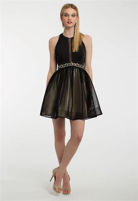 Party All Night In This Classy Cocktail Dress The Halter Neckline Beaded Waistband Casual