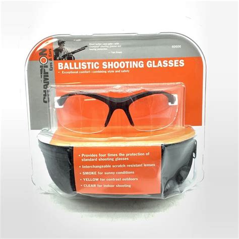 Champion Ballistic Shooting Glasses With Case Sfrc
