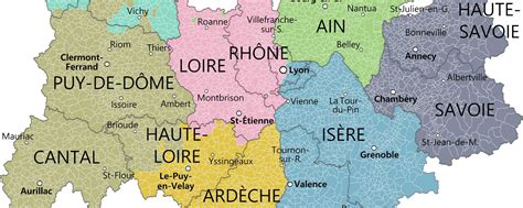 Population, emploi, immobilier, éducation : Lyon - Région Rhône-Alpes - Voyages - Cartes