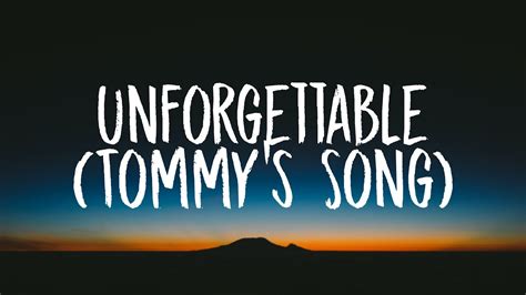 Demi Lovato Unforgettable Tommy S Song Lyrics Youtube