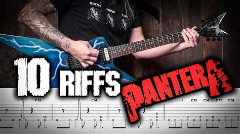 Learn 10 Pantera Riffs Tab Youtube