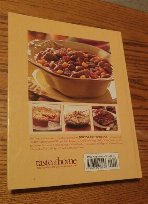 000 Taste Of Home Contest Winning Annual Recipes 2010 Cookbook EBay