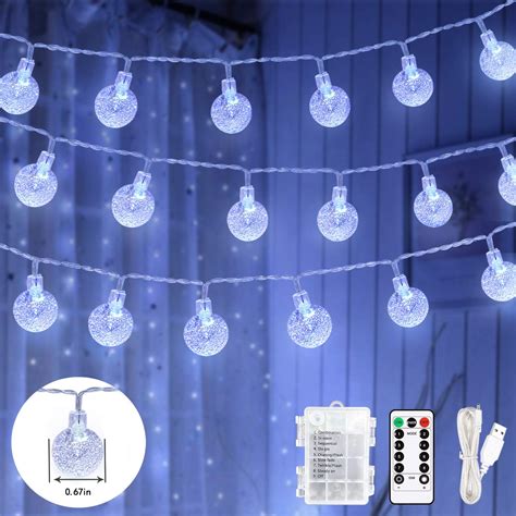 Fairy Lights Battery Powered 59ft 100 Led Globe String Lights With Remote Usb Fairy Lights For
