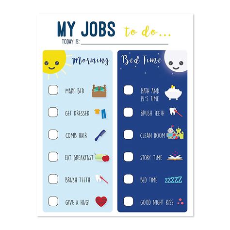 Buy Routine Chart For Kids Chart For Morning And Bedtime