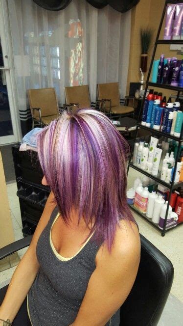 Purple Blonde Highlights Purple Blonde Hair Purple Hair Highlights