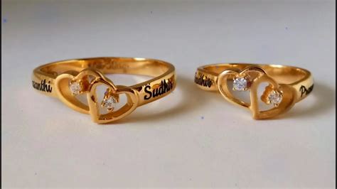 gold love bands couple wedding rings youtube