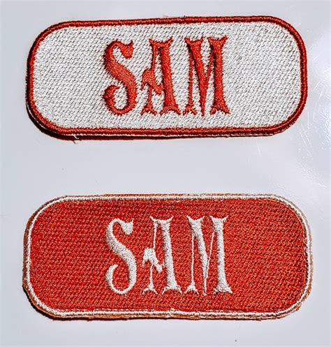 Custom Iron On Name Patch Embroidered Two Color Sew On Text Etsy Uk