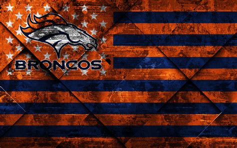 Download Wallpapers Denver Broncos 4k American Football Club Grunge