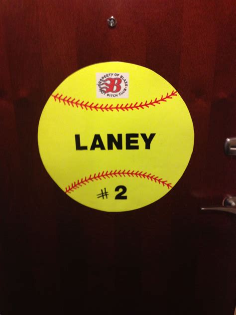 Door signs are now available in reflective materials, making them easier to see in low light conditions, thanks to advancements in materials and manufacturing techniques. Door sign | Softball gifts, Softball, Tech company logos