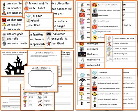 Lhalloween French Halloween Word Wall And Writing Activities
