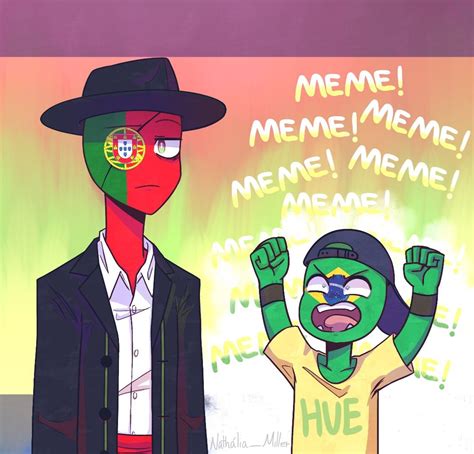 Encontre este pin e muitos outros na pasta кх de moon face. Countryhumans Portugal and Brazil #countryhumansbrazil # ...