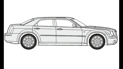 How To Draw A Chrysler 300c Как нарисовать Chrysler 300c Youtube