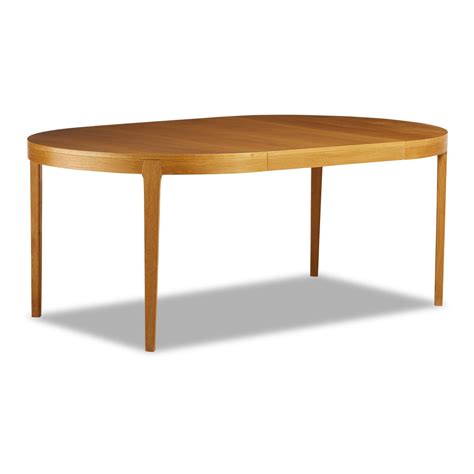 Vintage Scandinavian Design Extendable Round Oak Dining Table 144161