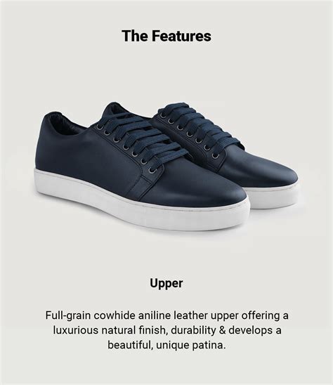 Murphy Low Top Midnight Blue Leather Sneakers For Men The Jacket Maker