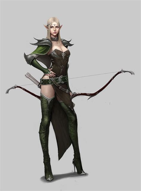 Elven Archer By Dimelife Female Elf Warrior Woman Character Portraits