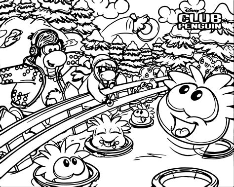 Members are able to collect from the puffle wild app. Club Penguin Picture Coloring Page | Wecoloringpage.com