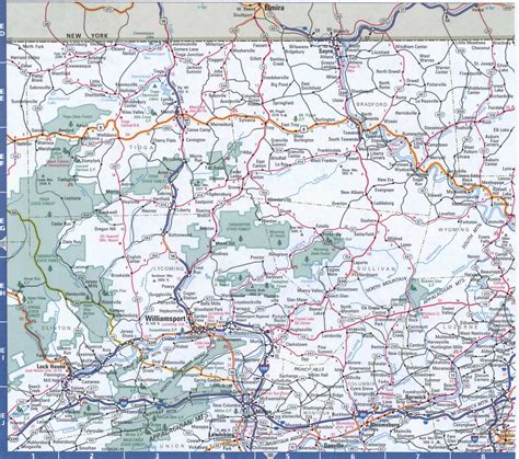 Map Of Pennsylvania Northeastern Free Highway Road Map Pa With Cities
