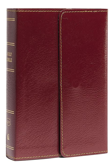 Kjv Reference Bible Compact Large Print Snapflap Leather Look