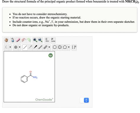 Solved Draw The Structural Formula Of The Principal Organic Chegg Com