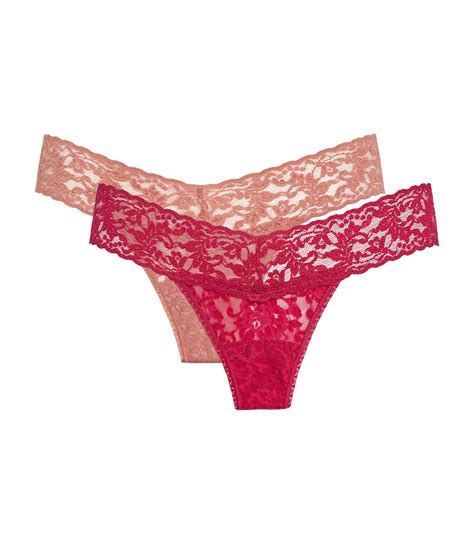 Hanky Panky Lace Low Rise Thongs Pack Of 2 Harrods Us