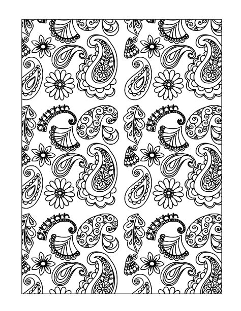 Paisley Coloring Pages Pattern Coloring Pages Flower Coloring Pages